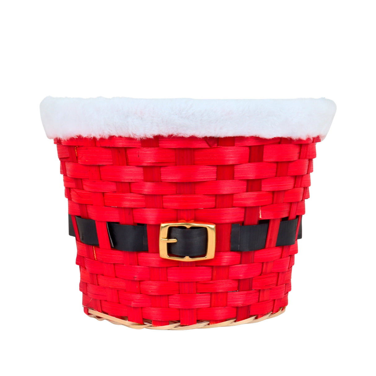 Canasta de Bambú, Santa, Color Rojo