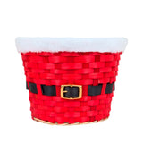Canasta de Bambú, Santa, Color Rojo