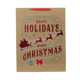 Bolsa de Regalo Navideña, Happy Holidays, Acabado Brillante