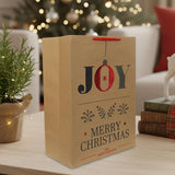 Bolsa de Regalo Navideña, Joy, Acabado Brillante