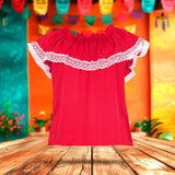 Blusa Regional, Color Rojo, Fiestas Patrias, Talla Chica