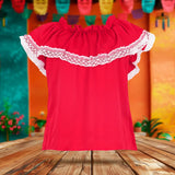Blusa Regional, Color Rojo, Fiestas Patrias, Talla Grande