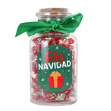 Botella de Cristal con Caramelos, Color Rojo, 80 g