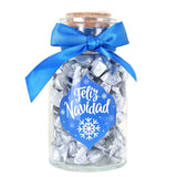 Botella de Cristal con Caramelos, Color Plata, 80 g