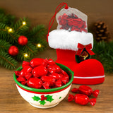 Mini Bota Navideña con Caramelos, Color Rojo, 28 gr