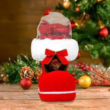 Mini Bota Navideña con Caramelos, Color Rojo, 28 gr