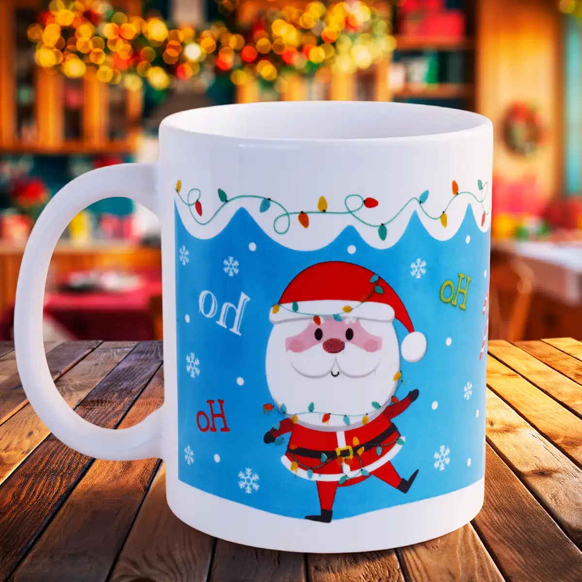 Taza con Dulces, Santa, Color Azul, 56 gr