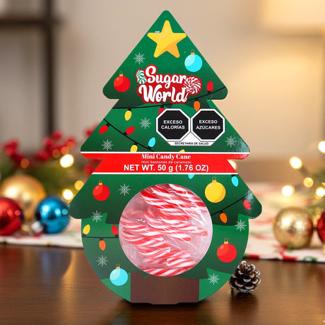 Mini Bastones de Dulce, Envoltura Pino, 50 gr