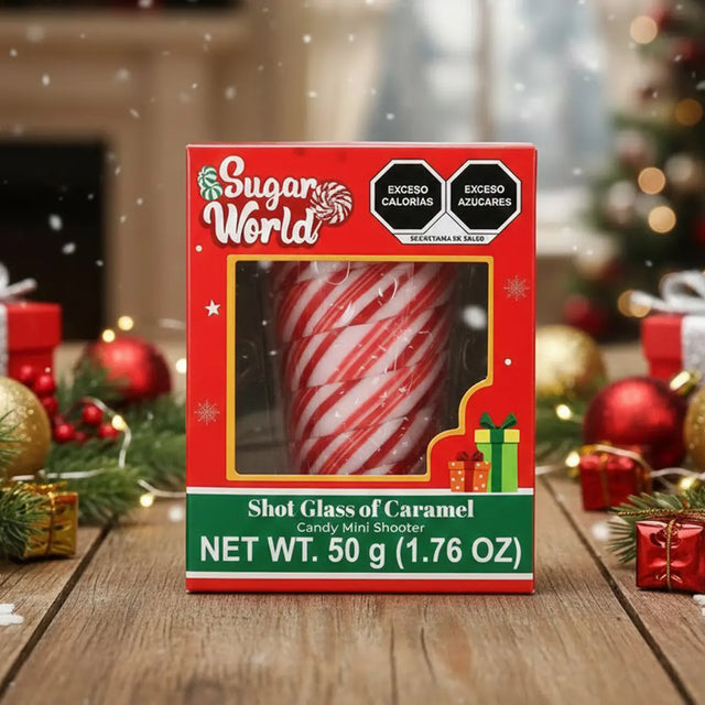 Caramelo en Forma de Vaso de Shot, Color Rojo
