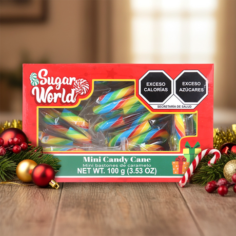 Mini Bastones de Dulce de Colores, 100 gr