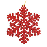 Ornamento, Copo de Nieve Jumbo, Color Rojo