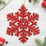Ornamento, Copo de Nieve Jumbo, Color Rojo