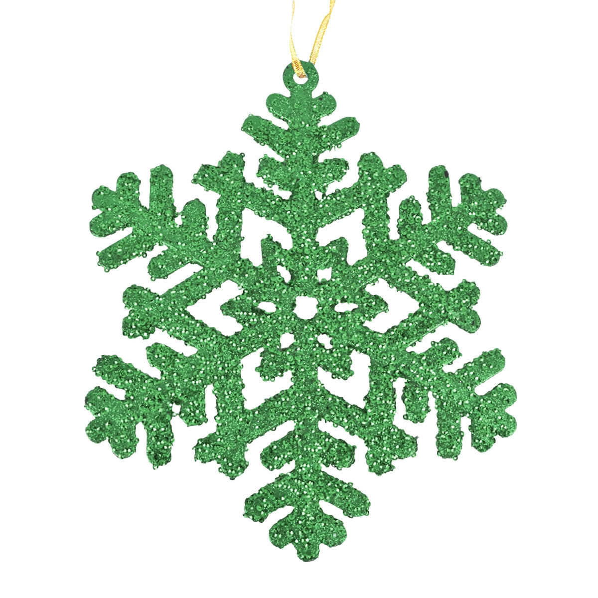 Ornamento, Copo de Nieve Jumbo, Color Verde