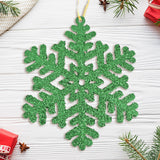 Ornamento, Copo de Nieve Jumbo, Color Verde
