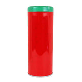 Lata Galletas Navideñas, Cilindro, Color Rojo, 114 gr