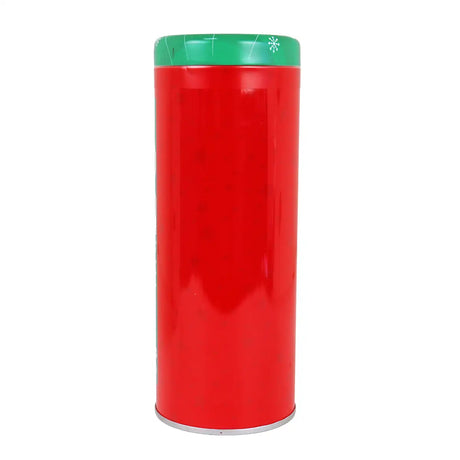 Lata Galletas Navideñas, Cilindro, Color Rojo, 114 gr
