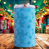 Lata Galletas Navideñas, Cilindro, Color Azul, 300 gr