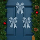 Moño Decorativo, Glitter, Color Azul, 3 pzas