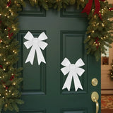 Moño Decorativo, Glitter, Color Blanco, 2 pzas