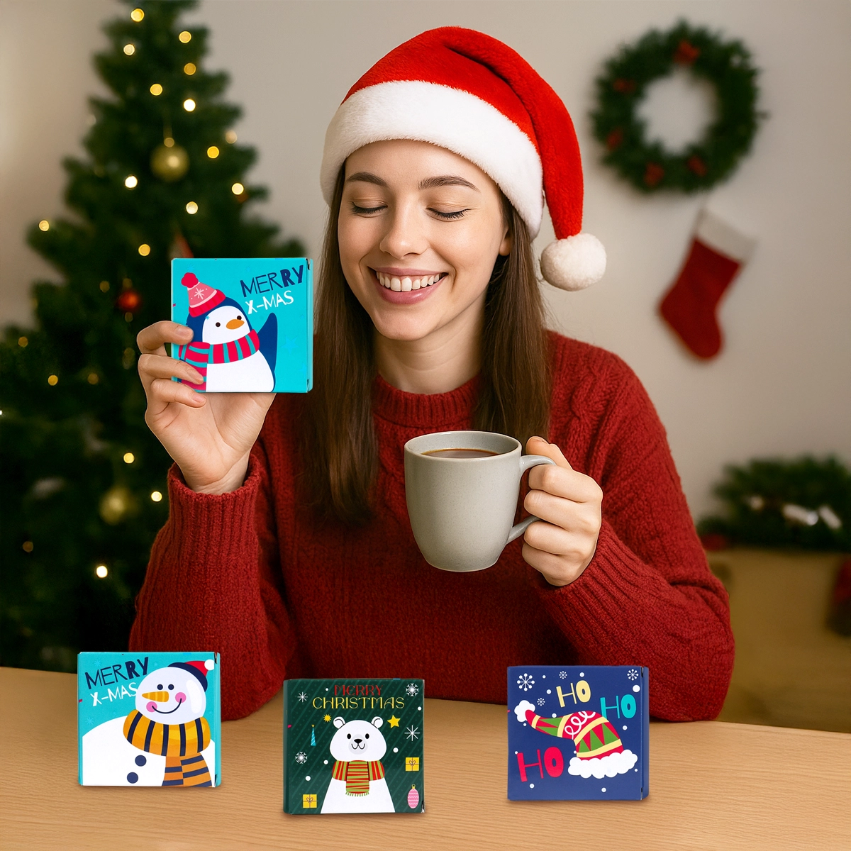 Set Cajas de Galletas Navideñas, 4 pzas