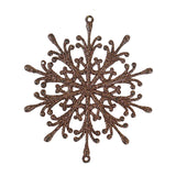 Ornamento, Copo de Nieve, Color Café, 2 pzas
