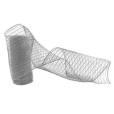 Listón Navideño Mesh, Color Gris