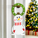 Adorno Navideño de Muñeco de Nieve para Manija, Color Verde