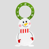 Adorno Navideño de Muñeco de Nieve para Manija, Color Verde