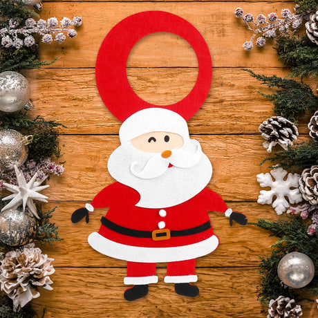 Adorno Navideño de Santa Claus para Manija, Color Rojo