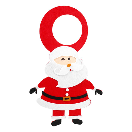 Adorno Navideño de Santa Claus para Manija, Color Rojo