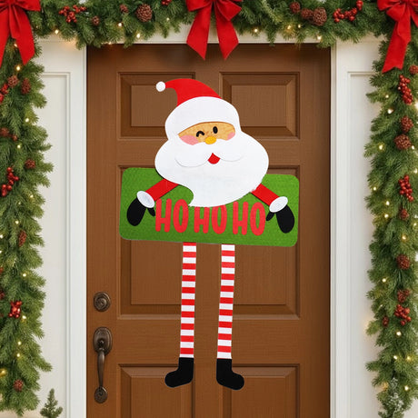 Decoración de Puerta, Fieltro, HoHoHo