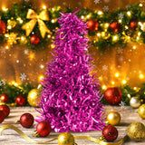 Mini Árbol, Tinsel, Color Fucsia