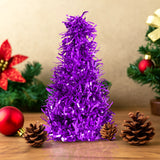 Mini Árbol, Tinsel, Color Morado