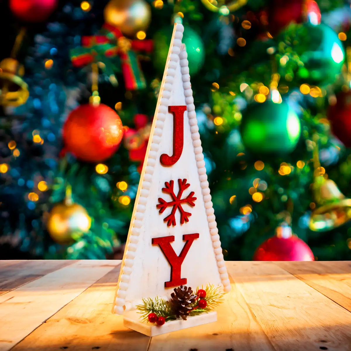 Árbol Navideño MDF "Joy", Color Rojo