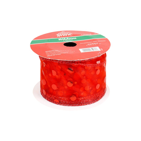 Listón Navideño, Color Rojo, Ribbon