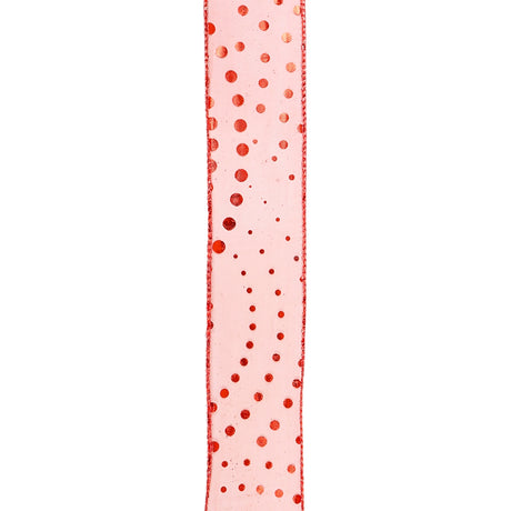 Listón Navideño, Color Rojo, Ribbon