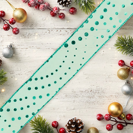 Listón Navideño, Color Verde, Ribbon