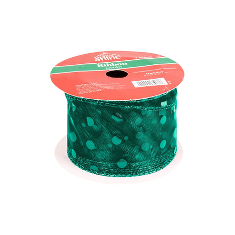 Listón Navideño, Color Verde, Ribbon