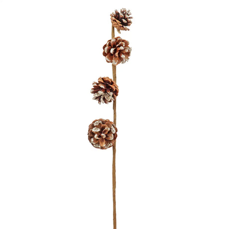 Follaje Navideño Decorativo, Piñas, Color Arena