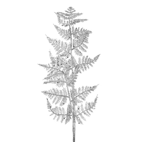 Follaje Navideño Decorativo, Hojas, Glitter, Color Plata