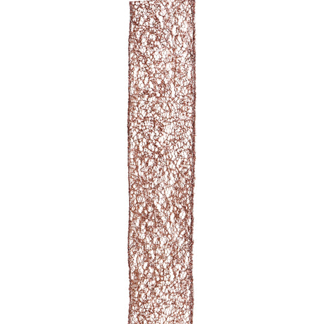 Listón Navideño, Glitter, Color Café