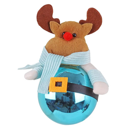 Esfera Navideña, Reno, Color Azul