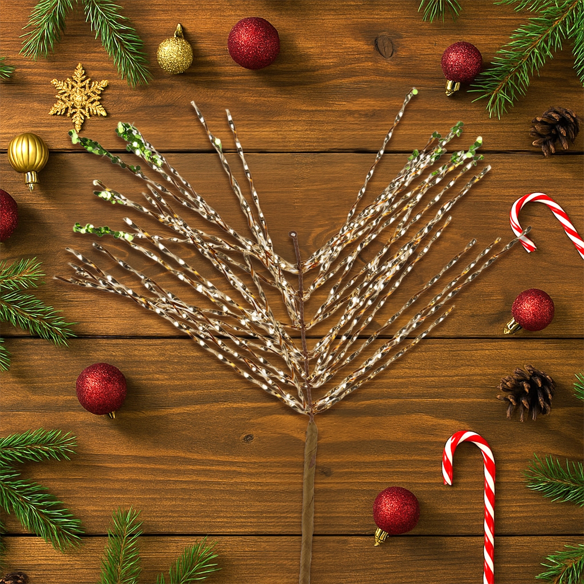 Vara de Follaje Artificial Navideña, Colores