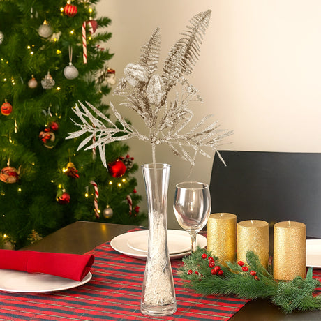 Follaje Navideño Brillante, Planta, Color Champagne