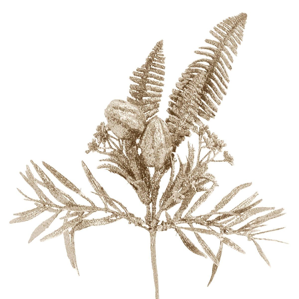 Follaje Navideño Brillante, Planta, Color Champagne