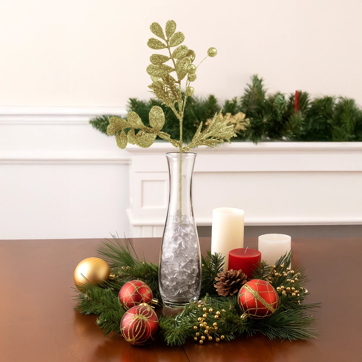 Follaje Navideño Brillante, Planta, Color Oro