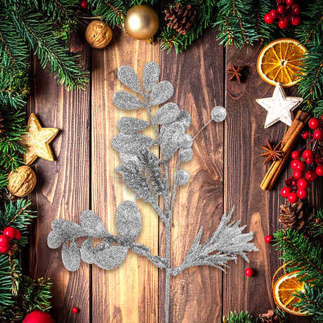 Follaje Navideño Brillante, Planta, Color Plata