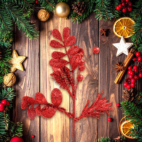 Follaje Navideño Brillante, Planta, Color Rojo