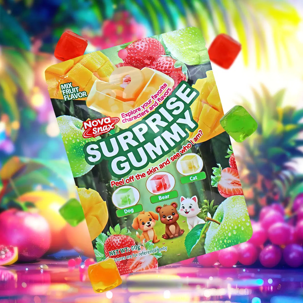 Gomitas Pelables Sorpresa de Sabores, 60 g