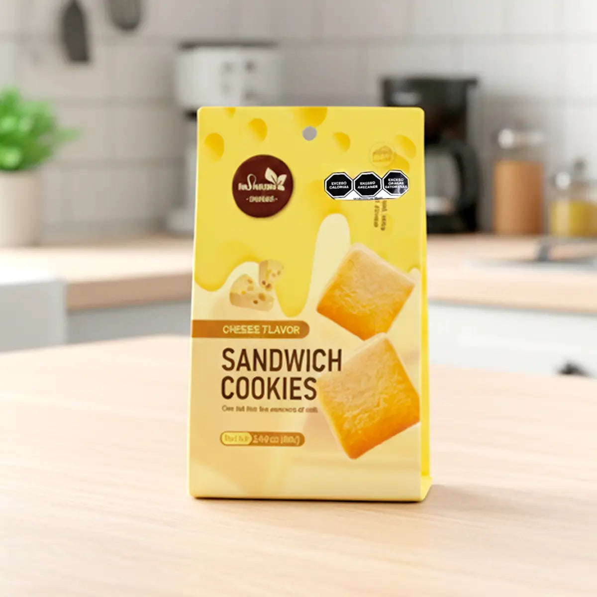 Cookie Sándwich, Sabor Queso, 130 gr